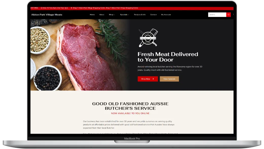 Albion Park Village Meats desktop screenshot 2